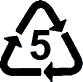 Recycling code 5 for polypropylene